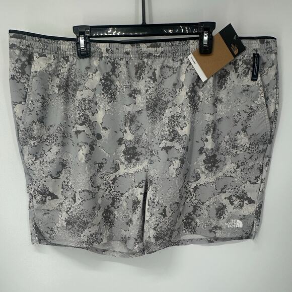 The North Face Big & Tall Wander Shorts‎ 2.0 Flash Dry Grey Logo Men's 3X Long - Picture 1 of 9